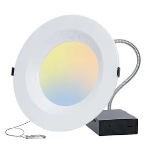 Luminaire encastré à LED de 4, 6, 8 ou 10 pouces, éclairage Commercial réglable, 5 garantie, livraison directe, USA, etl ul