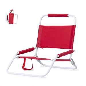 Wholesale Portable Summer <b>Foldable</b> <b>Beach</b> Chair Low Sand Metal Plastic Sturdy Frame Easy Storage Promotional Pen Custom Logo Silk - Product Image 2
