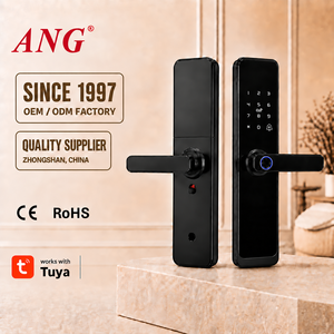 Kunci Pintu Biometrik Pintar ANG dengan Kata Sandi Keamanan, Bekerja dengan Tuya Digital, Pasokan Baterai AA, Kunci Pintu Digital Sidik Jari - Product Image 3