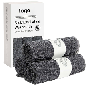 Ceinture exfoliante en nylon personnalisable avec logo pour la douche et le gommage du dos, serviette de bain exfoliante pour le corps et le nettoyage - Product Image 1