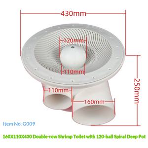 G009 Dubbelrijig Garnalen Toilet Visbak Hoge-dichtheid Garnalenvijver Visvijver Hangende Bal Vistuig - Product Image 2