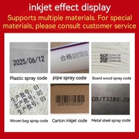 Impresora Automática de Fecha en Relieve, Impresora de Códigos de Lote, Máquina de Inyección de Tinta con Solvente, Impresora Portátil de Mano con Batería para PVC