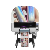 Impresora UV DTF de rollo a rollo de 12 pulgadas A3 (30 cm) fácil de operar, impresora de pegatinas transparentes UV, impresora UV DTF A3 con Xp600