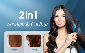 Vendita calda 2-in-1 professionale LED elettrico <span class=keywords><strong>piastra</strong></span> per capelli & bigodino per casa e uso alberghiero ferro piatto per lo Styling dei capelli - Product Image 3