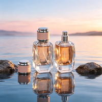 Botol Parfum Silinder Kaca Borosilikat Kosong 50ml dengan Cetakan Logo Transparan yang Populer dan Eksklusif