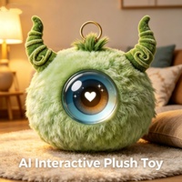 Giocattolo di Lusso AI in Peluche, Compagno Interattivo Multilingue con Voce Simulata, Bambola Ricaricabile Decorativa per Casa/Ufficio