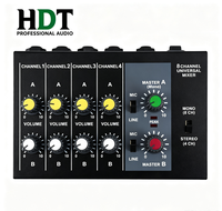 Mini-mixeur audio 8 canaux pour microphones, amplificateur de son pour karaoké et petits instruments