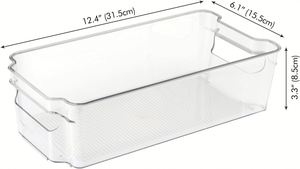 <b>Clear</b> Rectangle <b>Plastic</b> PET Eco-Friendly Injection Food Storage <b>Containers</b> 1-3L Capacity Freshness Preservation Refrigerator - Product Image 3