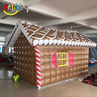 Cabane gonflable géante en forme de maison de pain d'épices, tente cabane à bonbons pour cabine photo de centre commercial de Noël