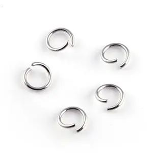 Colar pulseira redonda dividido anel conector, de aço inoxidável anéis de pular para fabricação de jóias