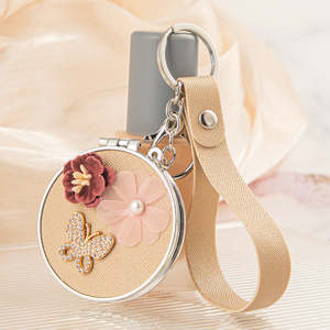 Camellia Flower Compact <b>Mirror</b> Keychain Double Sided Folding Makeup <b>Mirror</b> Portable Pocket 95% Reflectivity Round Compact <b>Mirror</b> - Product Image 3