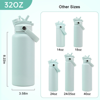 Bouteille d'Eau Isotherme à Double Paroi en Acier Inoxydable, Personnalisable avec Logo OEM, de 18oz 32oz 24oz 25oz