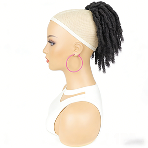 Queue de cheval bouclée et volumineuse en fibre haute température, <span class=keywords><strong>avec</strong></span> pointe en U, portable et facile à appliquer - Product Image 4