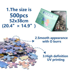 Chất lượng cao tùy chỉnh Ghép Hình Câu đố nhà máy 500 mảnh trẻ em ghép hình tương tác giáo dục trò chơi ghép hình - Product Image 5