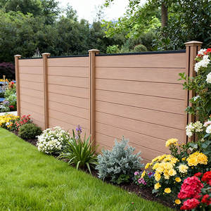 簡単設置、UV耐性、DIY、家庭用木質プラスチック複合材、プライバシー保護、安全フェンス、ガーデンWPCフェンスパネル、屋外用、アルミ支柱付き - Product Image 2