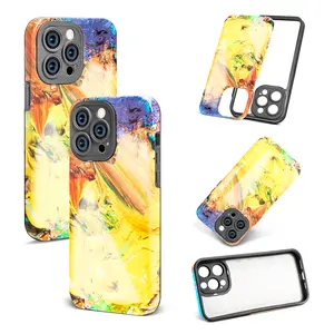 Hard PC TPU HD Thermal Transfer Printing Pattern Shockproof 2 In 1 Cell 3D Sublimation Phone Cover For iPhone Case