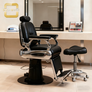 Poltrona da parrucchiere ergonomica e confortevole con poggiapiedi, adatta per ambienti commerciali come saloni di bellezza, centri estetici e saloni di manicure. - Product Image 1