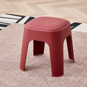 Sgabello quadrato di plastica di alta qualità da pranzo uso domestico sgabelli impilabili portatili - Product Image 2