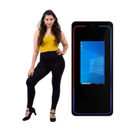 Miroir portable avec éclairage LED de 65 pouces, caméra tactile intelligente et compatible SLR, prix abordable, photomaton