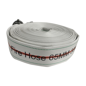 Tuyau <span class=keywords><strong>d</strong></span>'incendie haute pression 16 bars en toile polyester PVC blanc, tube épais de 3 pouces - Product Image 3