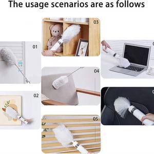 Nuevo Plumero Eléctrico 3 en 1 con Rotación de 360°, Carga USB y Ajuste de 2 Velocidades para Limpieza del Hogar y Aspirado - Product Image 6