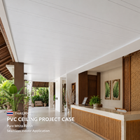 Panneau de plafond en PVC blanc pur imperméable moderne, fourni par l'usine, avec ligne argentée, panneau stratifié plat pour la décoration intérieure