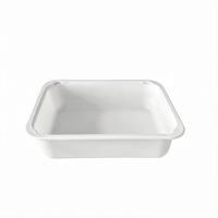 Barquettes alimentaires jetables en PP blanc, résistantes au four, pour la vente en gros