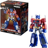 BLOKEES Transformers Action Edition Action Figure Robot Toy Warna Merah Biru dengan Simbol