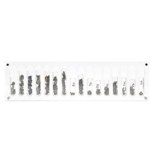 Ensemble d'échantillons d'éléments rares, 16 pièces, scellé sous verre, aide pédagogique scientifique, objet de collection scientifique - Product Image 2