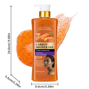 Ácido Kójico de alta calidad, exfoliante de frutas de cúrcuma, lavado corporal, líquido de baño refrescante hidratante, 1000ml, Gel de ducha exfoliante Blanqueador - Product Image 6
