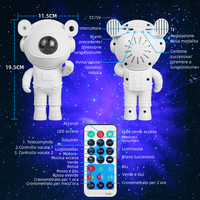 Projecteur d'étoiles Galaxy Night Light-Projecteur d'espace astronaute, cadeaux de décoration de chambre d'enfants pour Noël, anniversaires, Saint-Valentin