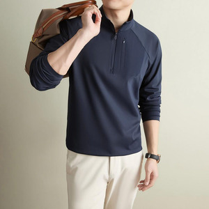 เสื้อสเวตเชิ้ตแขนยาวแบบใหม่ ป้องกันลม ซิป ¼ ตัว คอเต่า ปรับแต่งได้ สำหรับผู้ชาย - Product Image 5