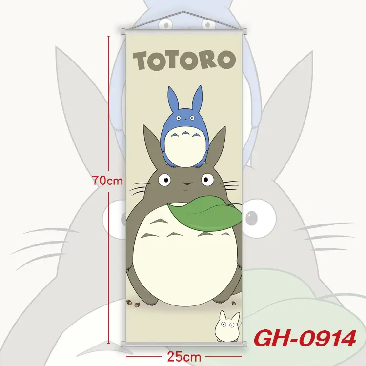 Totoros poster Japanese anime hanging picture Cute cartoon hanging picture bedroom cloth picture decorative painting scroll