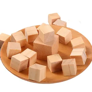 Indian Unfinished Crafted Wooden Blocks Craft Wood Cubes Arts and Crafts for Block Printing
