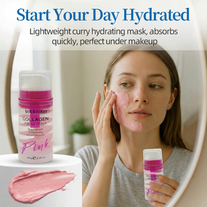Gel Hidratante de Ácido Hialurónico con Colágeno en Forma de Película Congelada para Iluminar y Reafirmar, Mascarilla Aplicada - Product Image 2