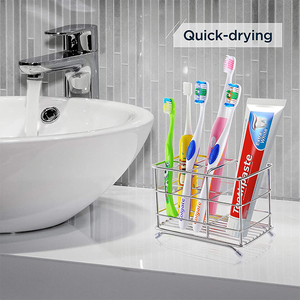 <span class=keywords><strong>Porta</strong></span> spazzolino da bagno in <span class=keywords><strong>acciaio</strong></span> inossidabile <span class=keywords><strong>porta</strong></span> dentifricio supporto accessori da bagno Organizer - Product Image 5