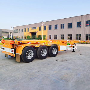 <span class=keywords><strong>Semirremolque</strong></span> de Plataforma de 3 Ejes y 40 Pies para Contenedores, Fabricado en China, Remolque de Camión de Plataforma de 40 Toneladas - Product Image 5
