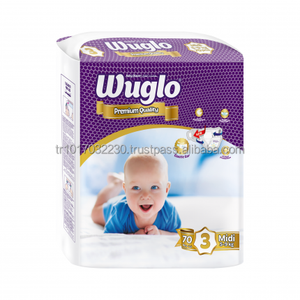 ผ้าอ้อมเด็ก WUGLO พรีเมียมคอตตอน ผลิตในตุรกี เป็นมิตรกับสิ่งแวดล้อม ป้องกันการรั่วซึมแบบ 3 มิติ ผ้าทอเรียบ ซึมซับดี นุ่ม ระบายอากาศได้ดี - Product Image 2
