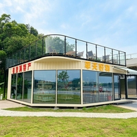 Maisons préfabriquées de luxe en acier, conteneurs modulaires de 20 pieds, étanches, pour boutique, mini-cabane, portables, extensibles, design contemporain, style Apple Home