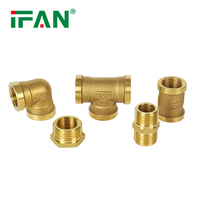 Raccord de tube en laiton IFANPLUS 1/2 "raccords de plomberie en laiton FMF Tee