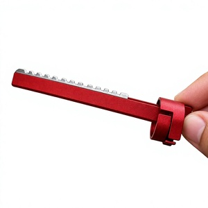 Red Plastic Single Blade <b>Razor</b> with Adjustable Clamp Handle for Precise Shaving Thinning Body & Face Use <b>Men</b> - Product Image 3