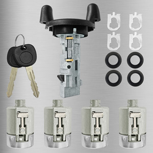 Cilindros de Cerradura de Puerta Chevrolet GMC, Paquete de 4 con 2 Llaves, Compatible con Silverado, Tahoe, Suburban, Sierra, XF046Q11 - Product Image 1