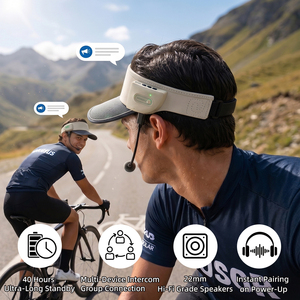 Gorra Solar con Intercomunicador y Visera, Comunicación en Grupo de 150m, Altavoces Hi-Fi de 22mm, Gorra de Senderismo con Carga Solar y Tipo-C, 40H en Espera - Product Image 3