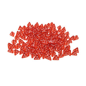 ลูกเต๋า D4ใสสีแดงขนาดเล็กลูกเต๋าหลายด้านสีแดงโปร่งแสงสำหรับเกมยา - Product Image 1