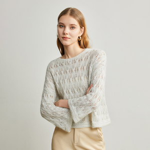 Maglione <span class=keywords><strong>maglia</strong></span> <span class=keywords><strong>maglia</strong></span> <span class=keywords><strong>maglia</strong></span> girocollo personalizzato maglione in lana maglione grigio Mohair da <span class=keywords><strong>donna</strong></span> - Product Image 4