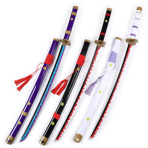 10 Styles 100CM 0NE PIECE Zoro Qiu Shui Xue Zou Sandai Ninja Blade <strong>Kitetsu</strong> Wood Cos Accessories Anime Katana Sword - Product Image 2