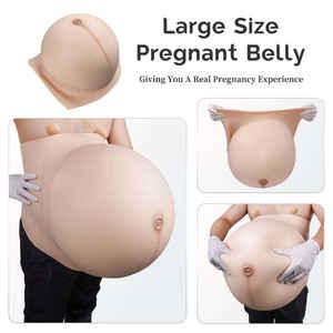 URCHOICE <span class=keywords><strong>Film</strong></span> Props réaliste Silicone Sein Avec Ventre Enceinte Gros Seins DIY Crossdress pour Cosplay Transgenre - Product Image 5