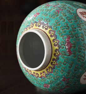 Jingdezhen antique peint à la main <span class=keywords><strong>Famile</strong></span> Rose boîte à thé en céramique marchandises anciennes urne et pot en céramique - Product Image 5