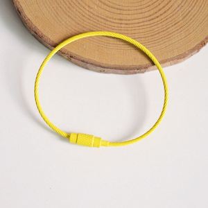 Porte-clés et étiquette de bagage en métal coloré, style chinois, avec nœud de corde rotatif aux couleurs bonbon - Product Image 2