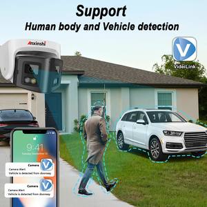 Anxinshi ชุดกล้องไอพี180 ° มุมกว้าง2เลนส์4MP 8CH พร้อมตัวกล้องมนุษย์และระบบกล้องวงจรปิดตรวจจับยานพาหนะ - Product Image 6